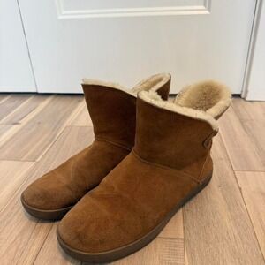 Brown UGG ankle boots with fur lining Sz 8  #shearling #winter